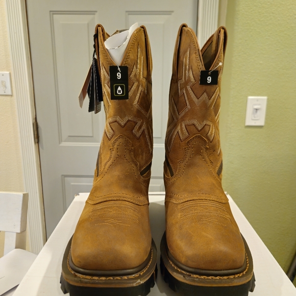 CODY JAMES DECIMATOR ASE7 WESTERN WORK BOOTS SOFT TOE BCJ0WSPW25 MEN'S SIZE 9 D - Picture 2 of 10